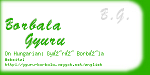 borbala gyuru business card
